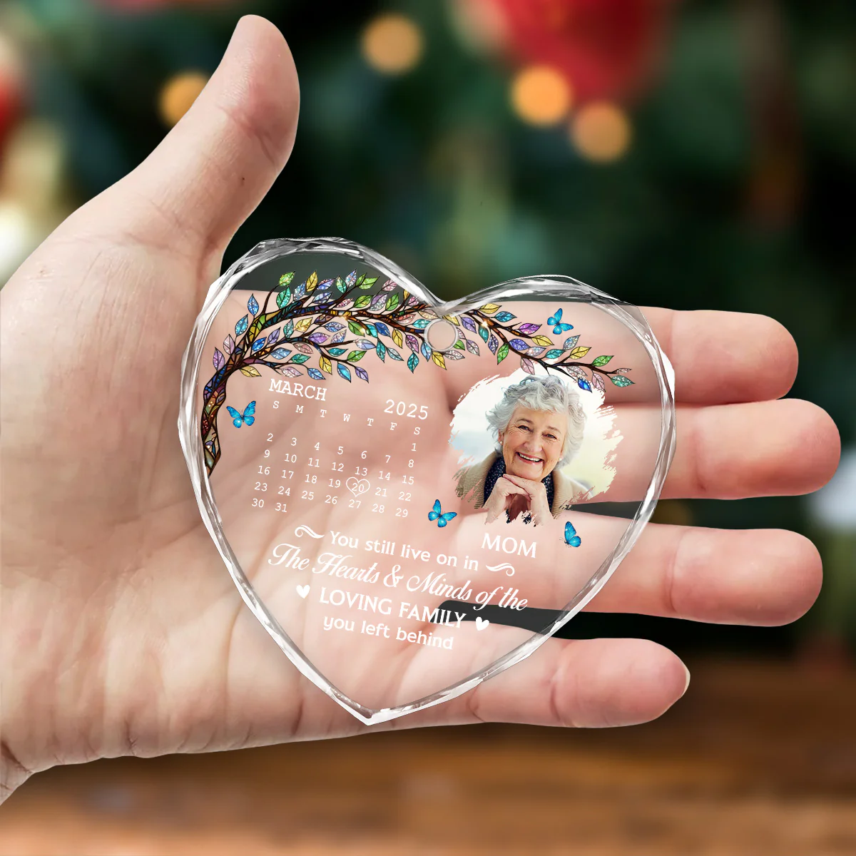 You Still Live On - Personalized Custom Glass Ornament - Image 4