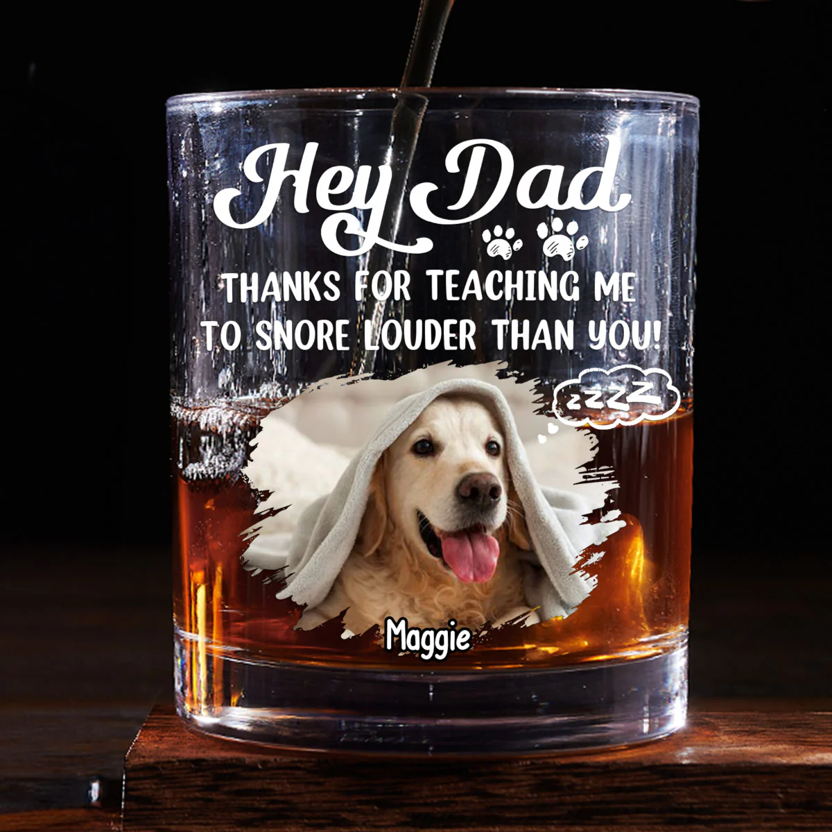 You Taught Me This Photo - Personalized Custom Whiskey Glass