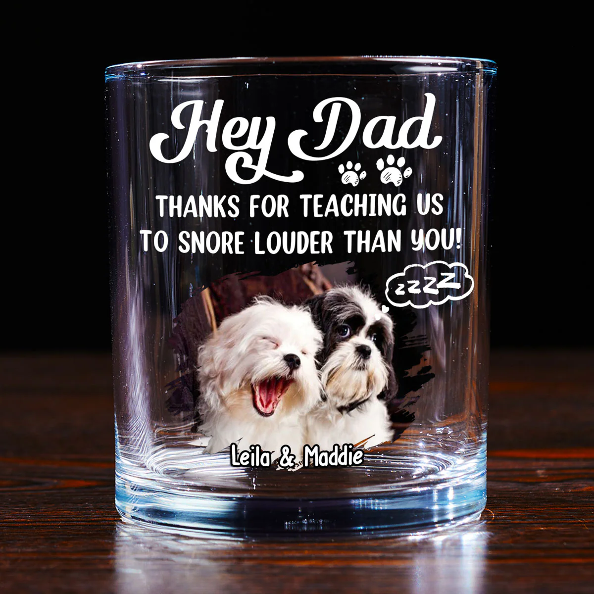 You Taught Me This Photo - Personalized Custom Whiskey Glass - Image 3