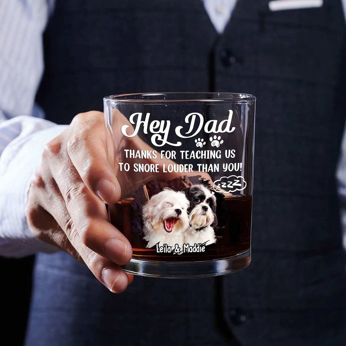 You Taught Me This Photo - Personalized Custom Whiskey Glass - Image 4