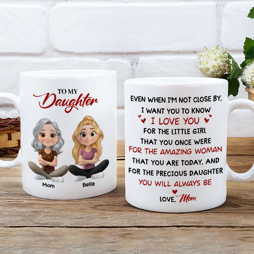 You Will Always Be Precious Daughter- Personalized Custom Mug - Image 2