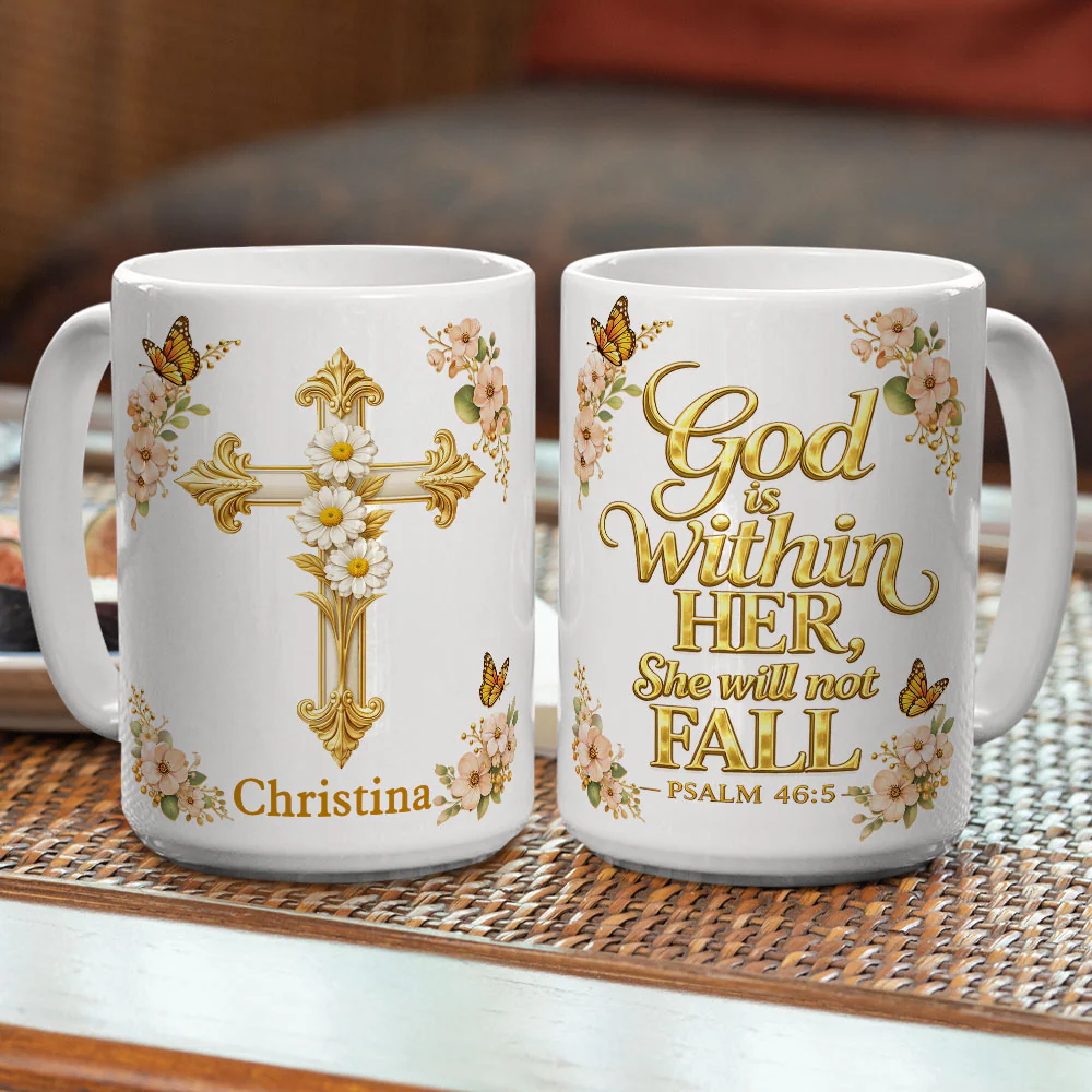You Will Not Fall - Personalized Custom Coffee Mug - Image 4