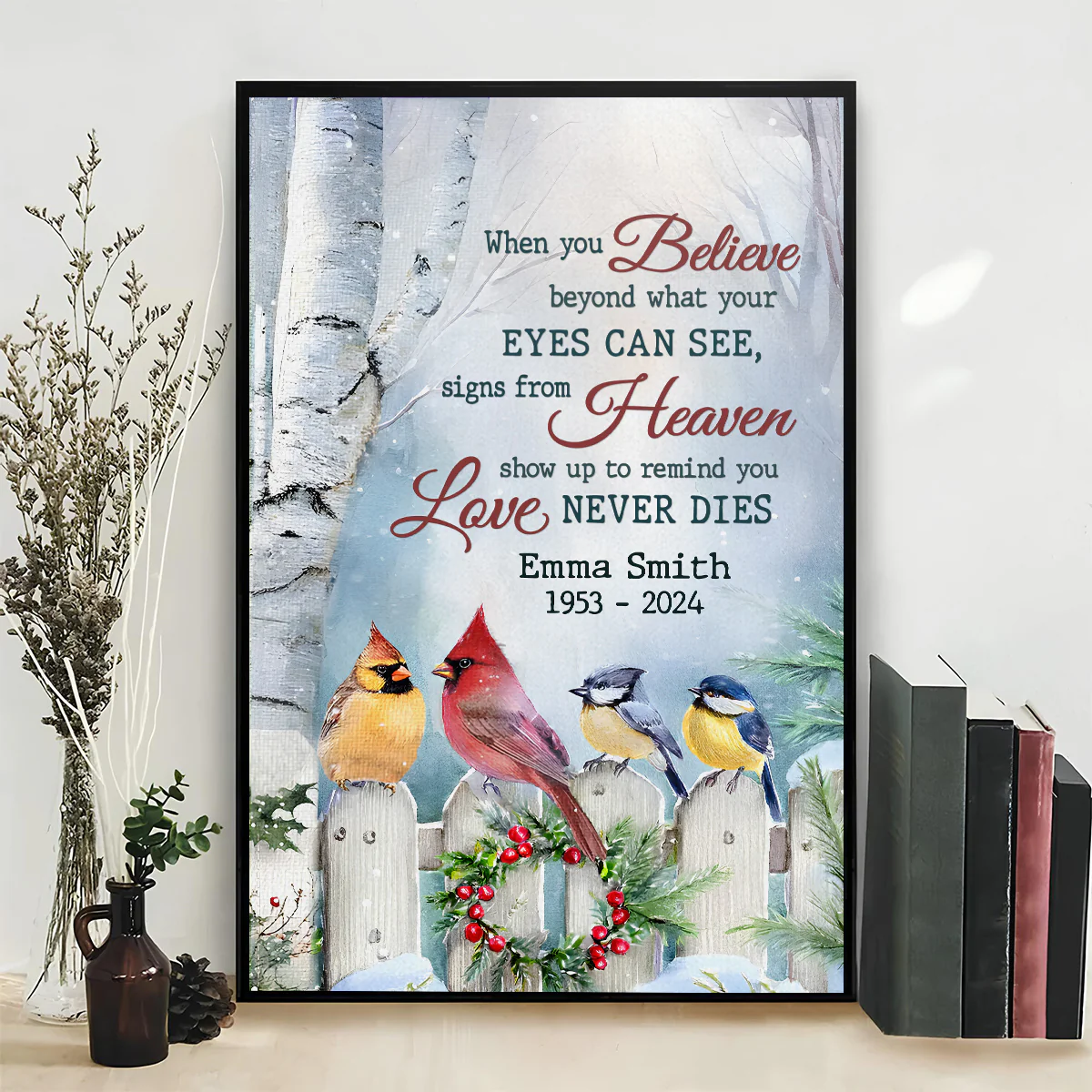 You Will Remain In Our Hearts Forever - Personalized Custom Poster - Image 3