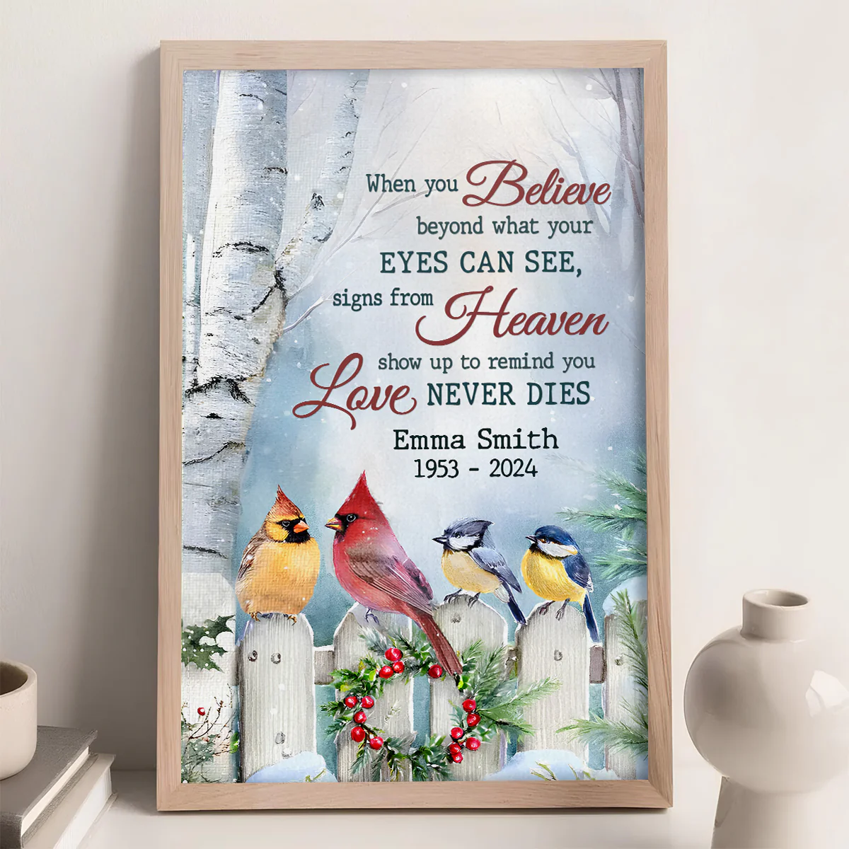 You Will Remain In Our Hearts Forever - Personalized Custom Poster - Image 4