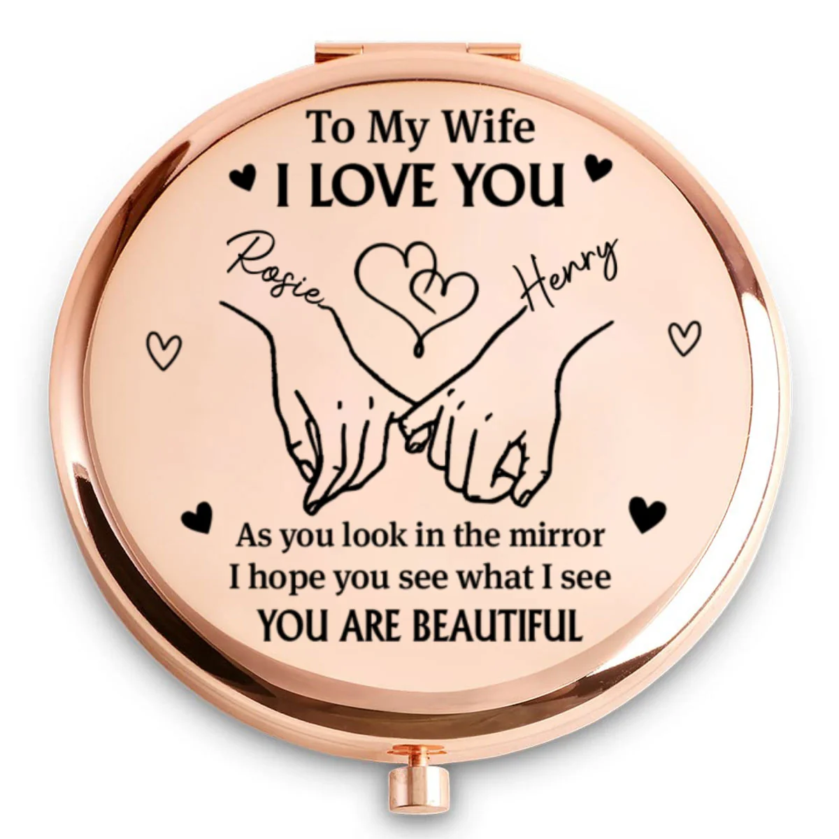 Your Beauty Goes Deeper Inside - Personalized Custom Compact Mirror - Image 5