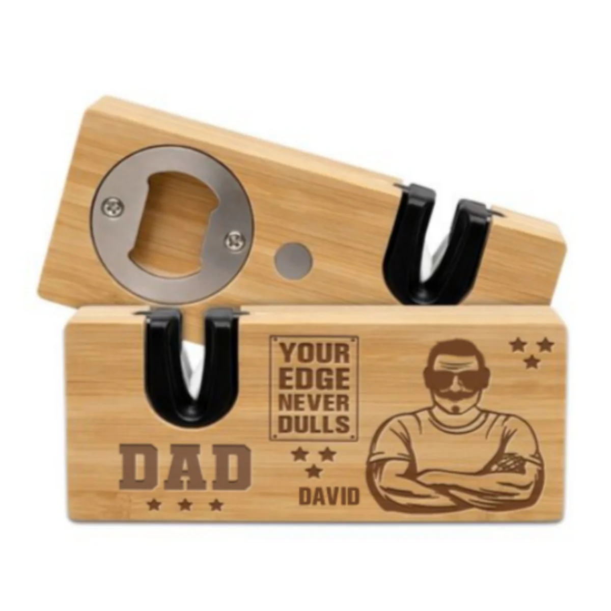 Your Edge Never Dulls - Personalized Custom Engraved Opener Sharpener Stowel - Image 7