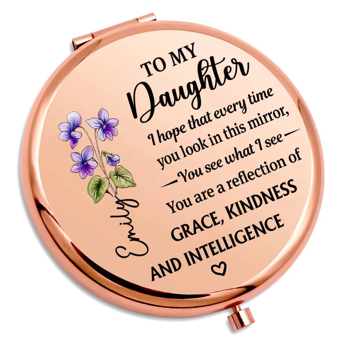 Your Heart Makes You Beautiful - Personalized Custom Compact Mirror - Image 4