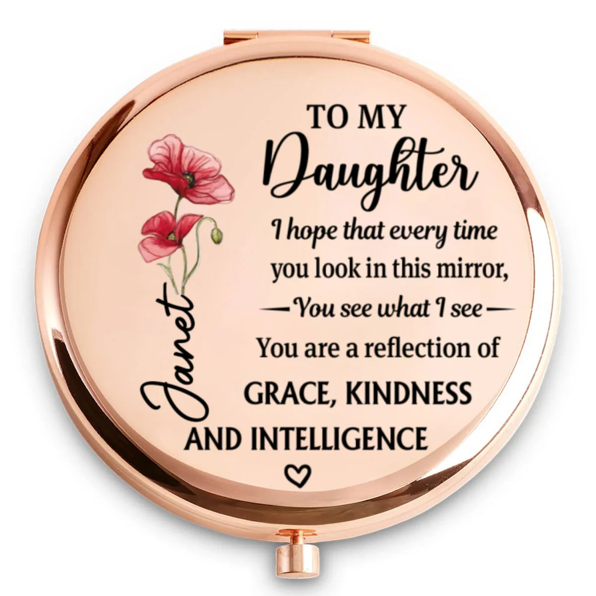 Your Heart Makes You Beautiful - Personalized Custom Compact Mirror - Image 5