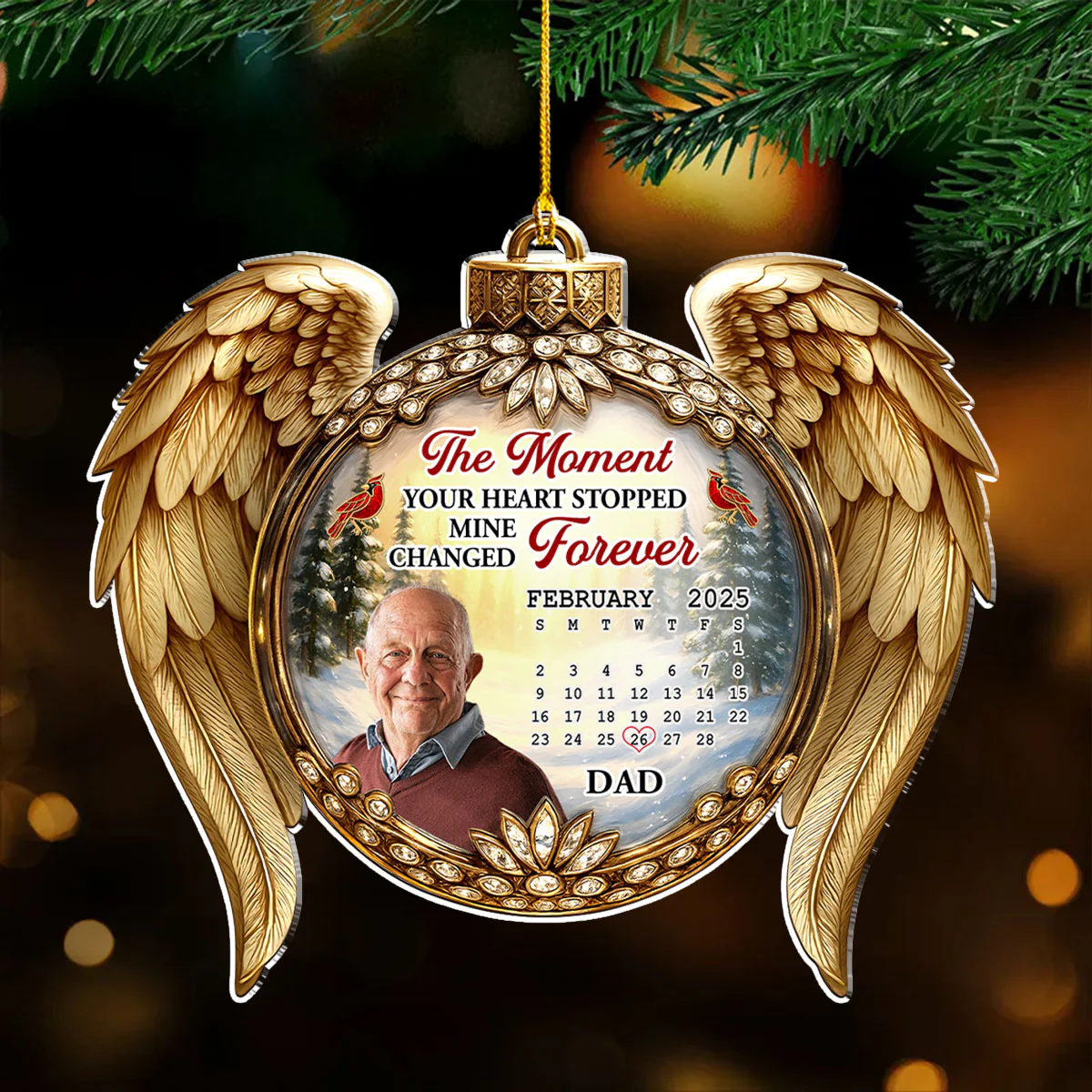 Your Heart Stop - Personalized Custom Acrylic Ornament - Image 3