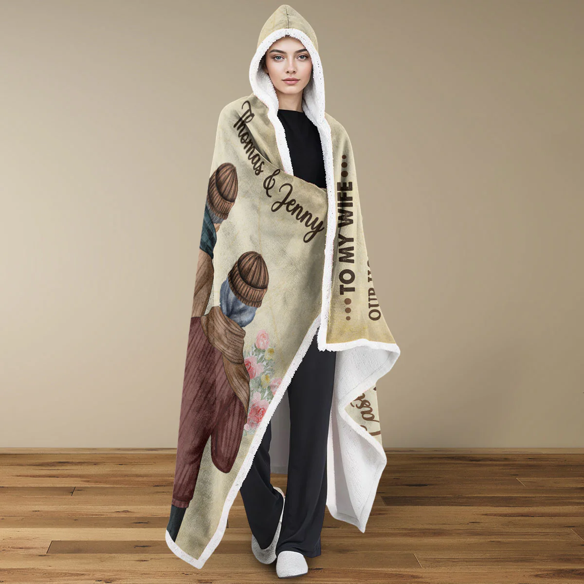 Your Husband - Personalized Custom Hooded Blanket - Image 2