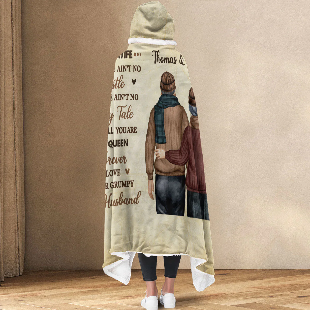 Your Husband - Personalized Custom Hooded Blanket - Image 3