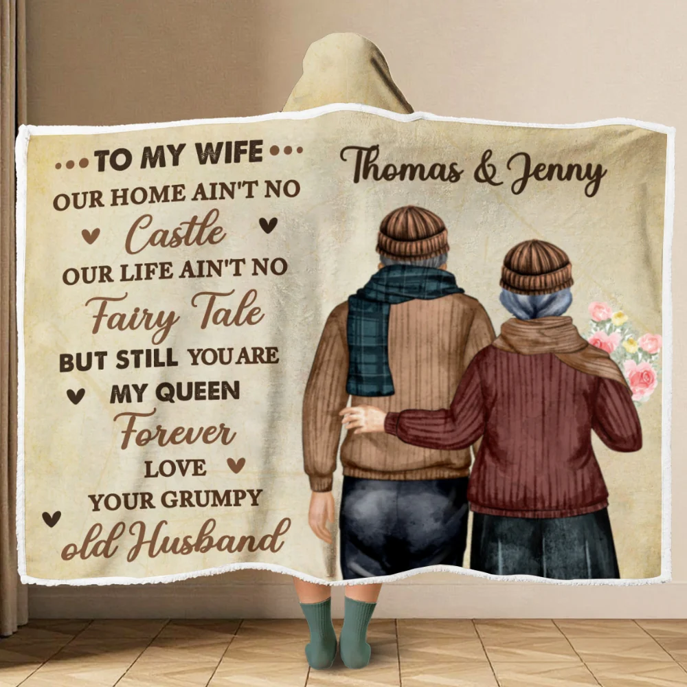 Your Husband - Personalized Custom Hooded Blanket - Image 6