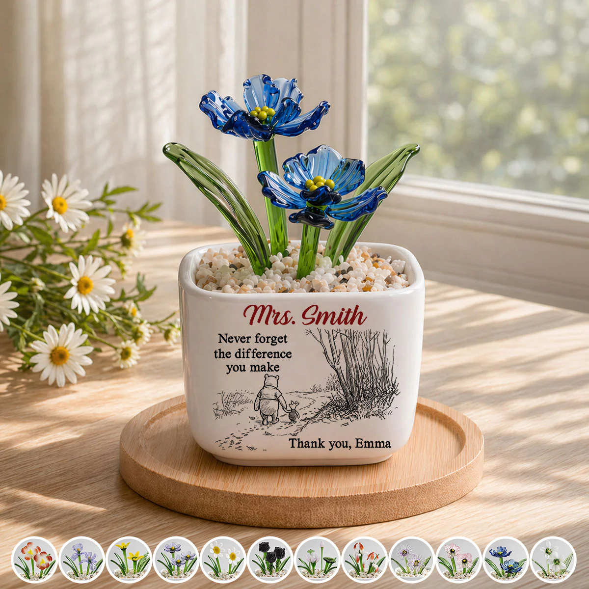 Your Kindness Inspires Growth - Personalized Custom Glass Birth Month Flower