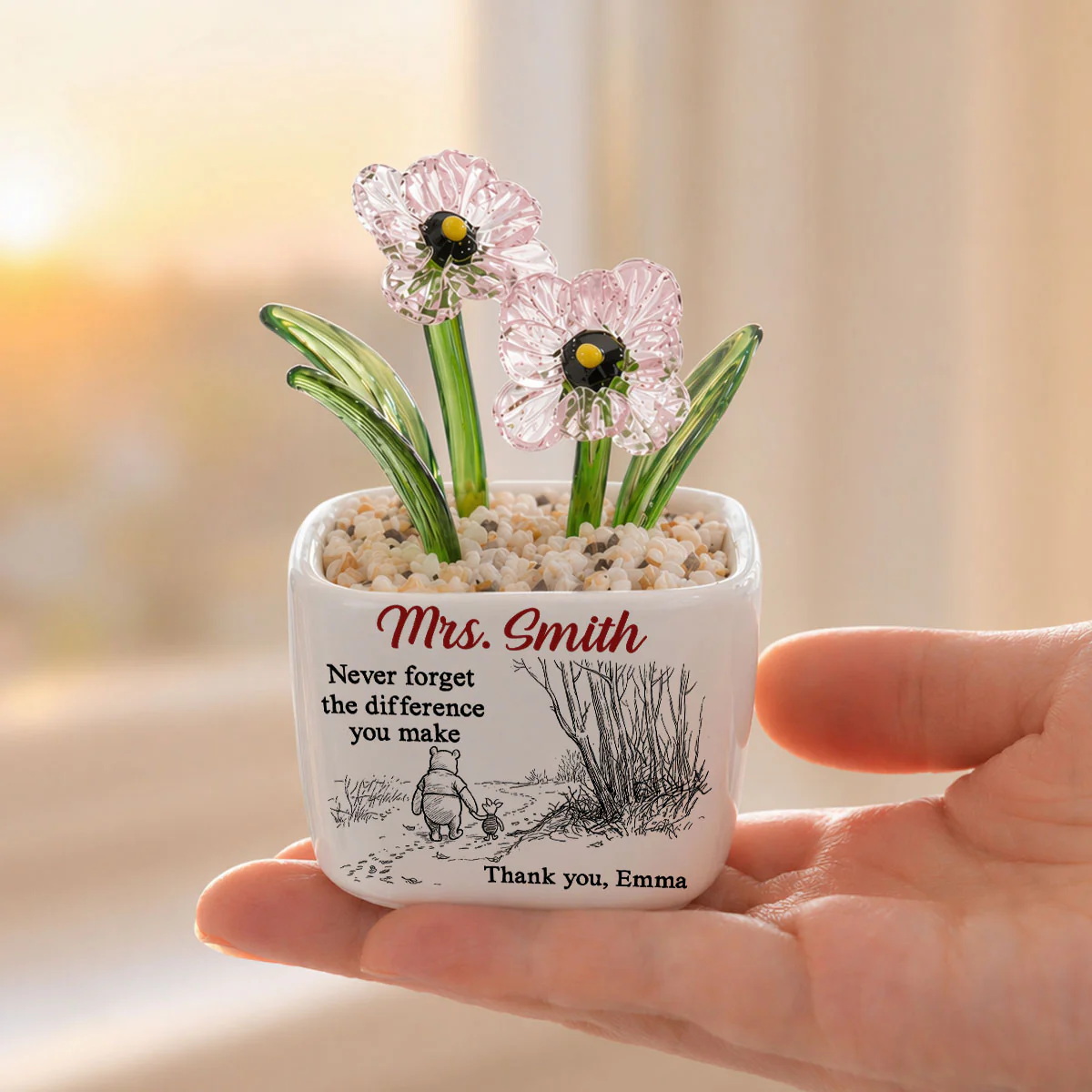 Your Kindness Inspires Growth - Personalized Custom Glass Birth Month Flower - Image 4