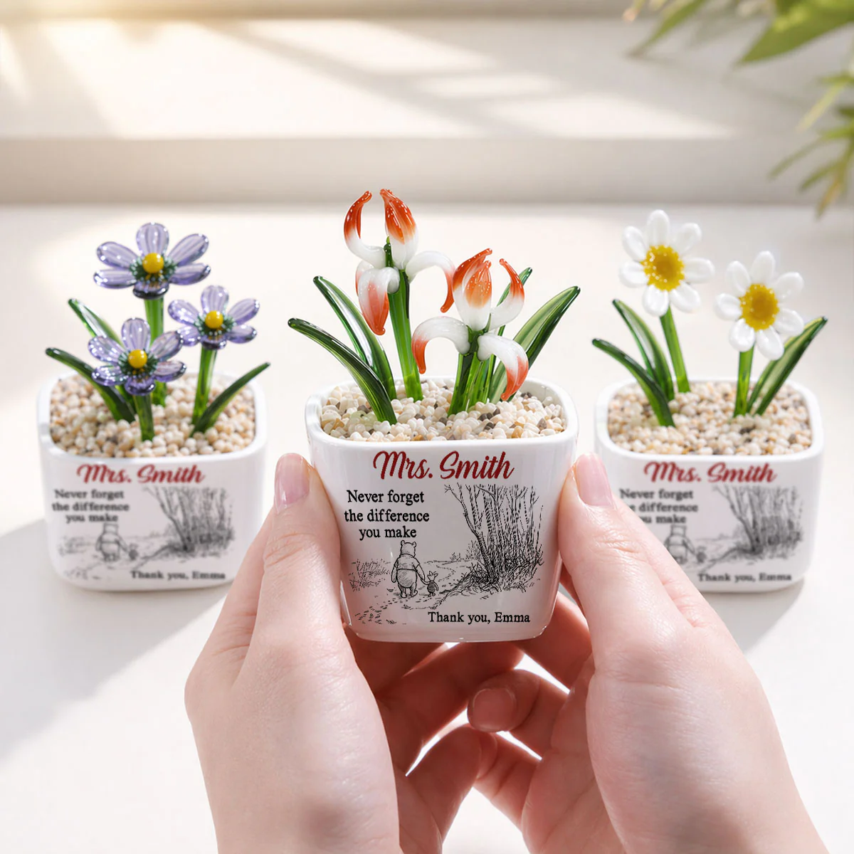Your Kindness Inspires Growth - Personalized Custom Glass Birth Month Flower - Image 5