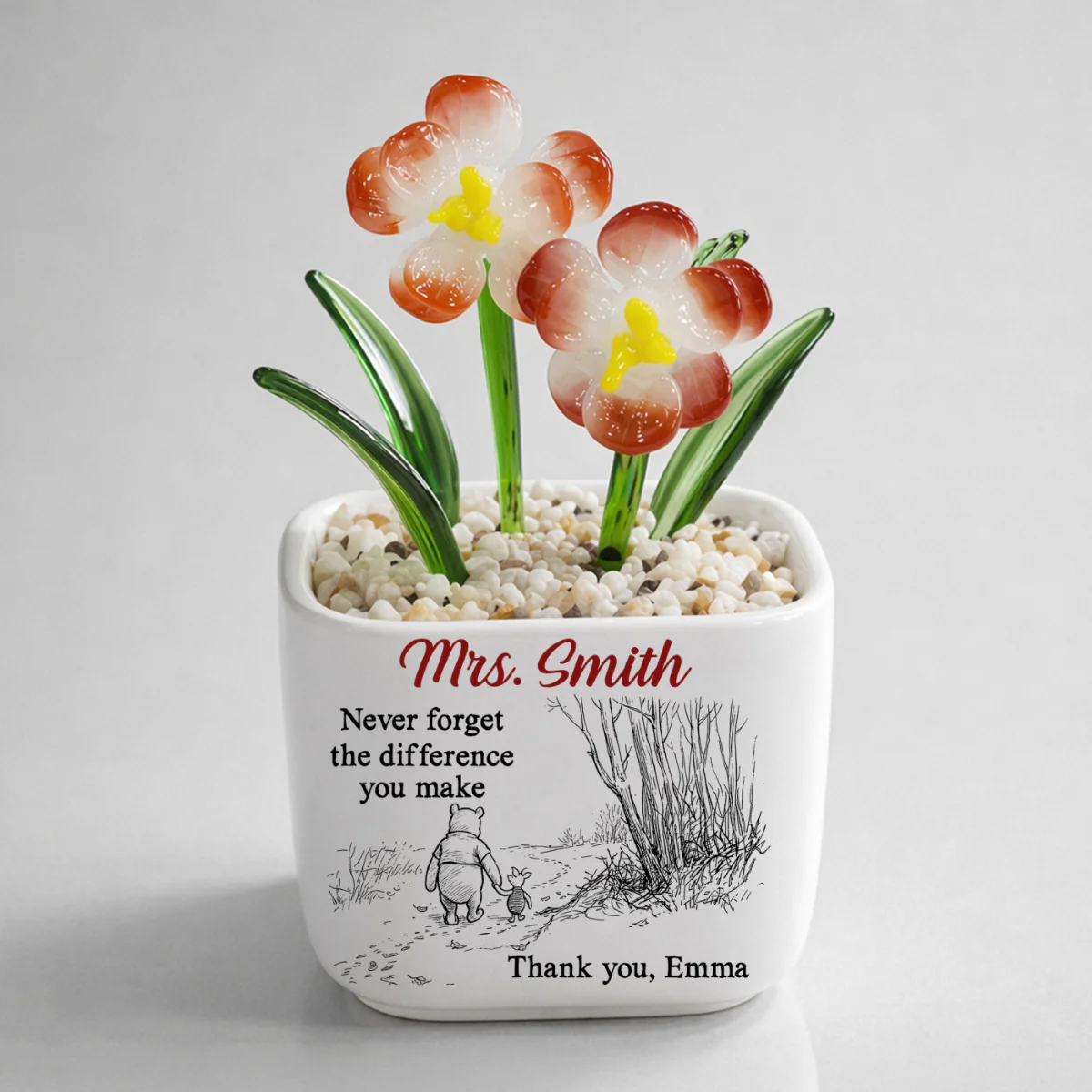 Your Kindness Inspires Growth - Personalized Custom Glass Birth Month Flower - Image 8