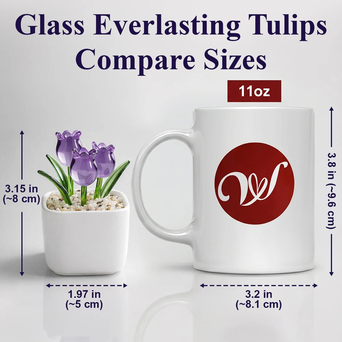 Your Kindness Inspires Growth - Personalized Custom Glass Everlasting Tulips - Image 4