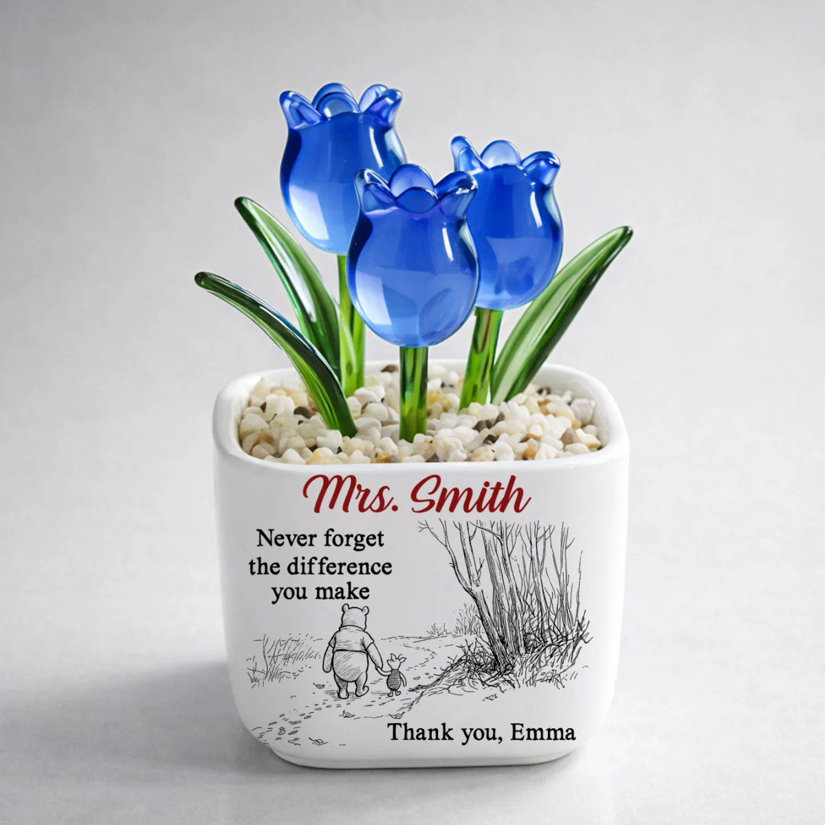Your Kindness Inspires Growth - Personalized Custom Glass Everlasting Tulips - Image 9