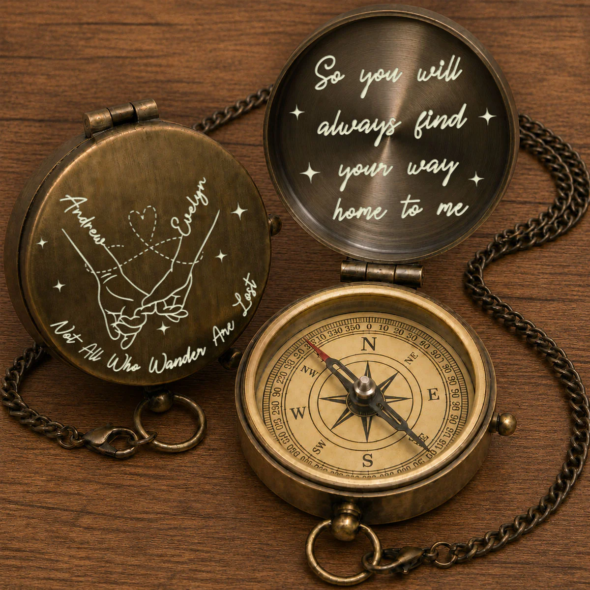 Your Last Everything - Personalized Custom Engraved Pocket Compass - Image 3