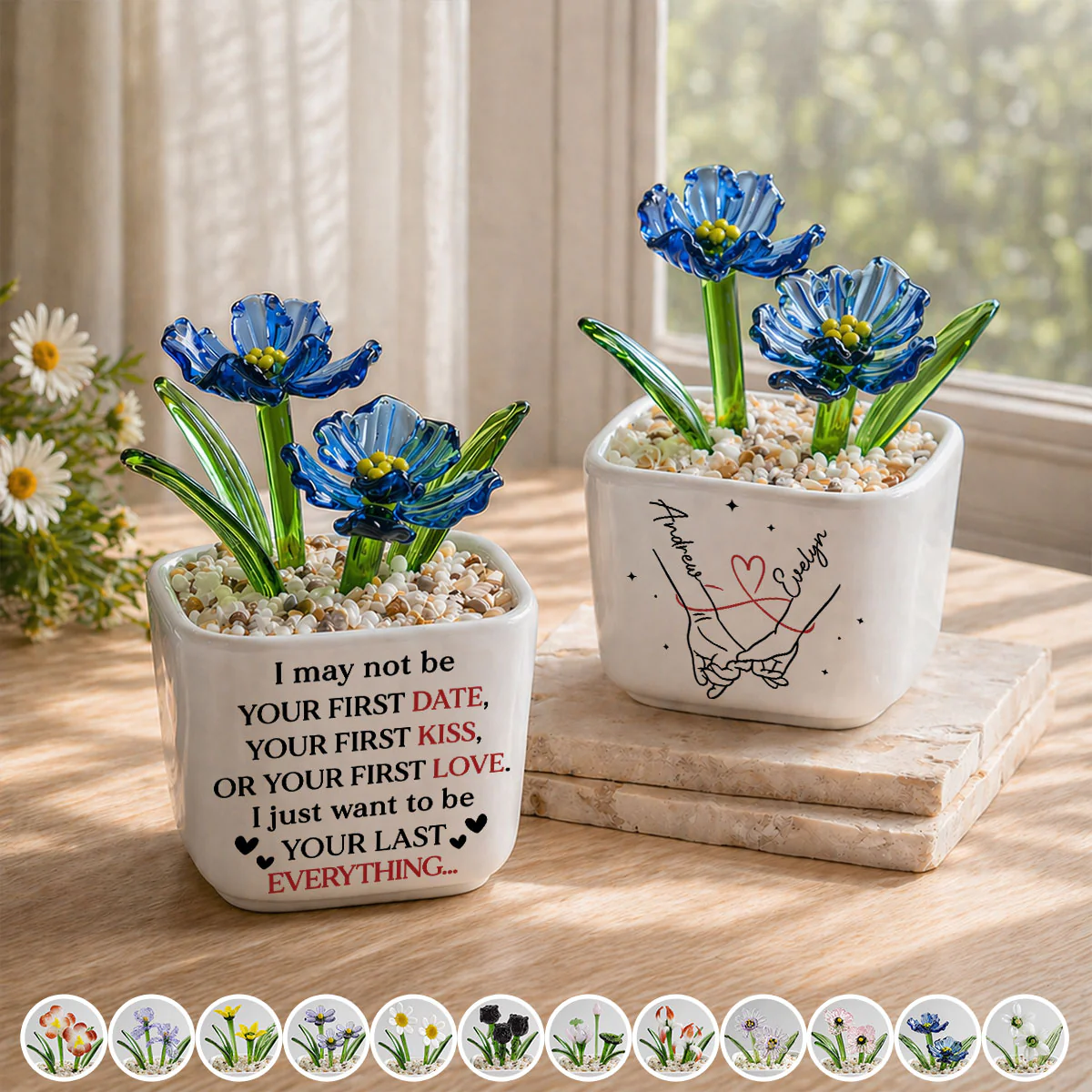 Your Last Everything - Personalized Custom Glass Birth Month Flower