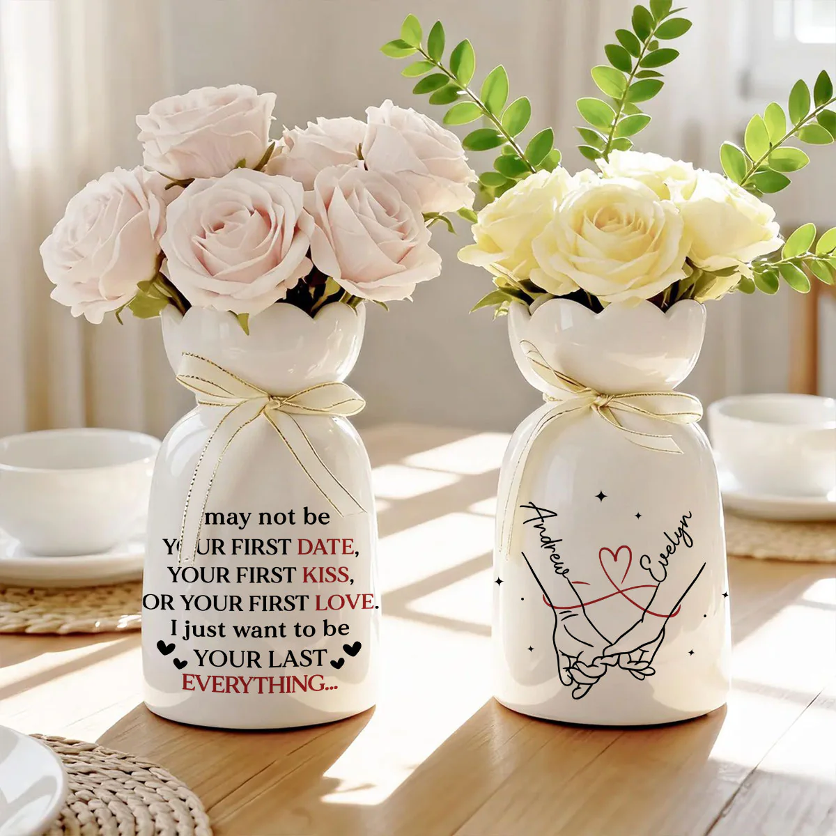 Your Last Everything - Personalized Custom Ribbon Tie Flower Vase - Image 4