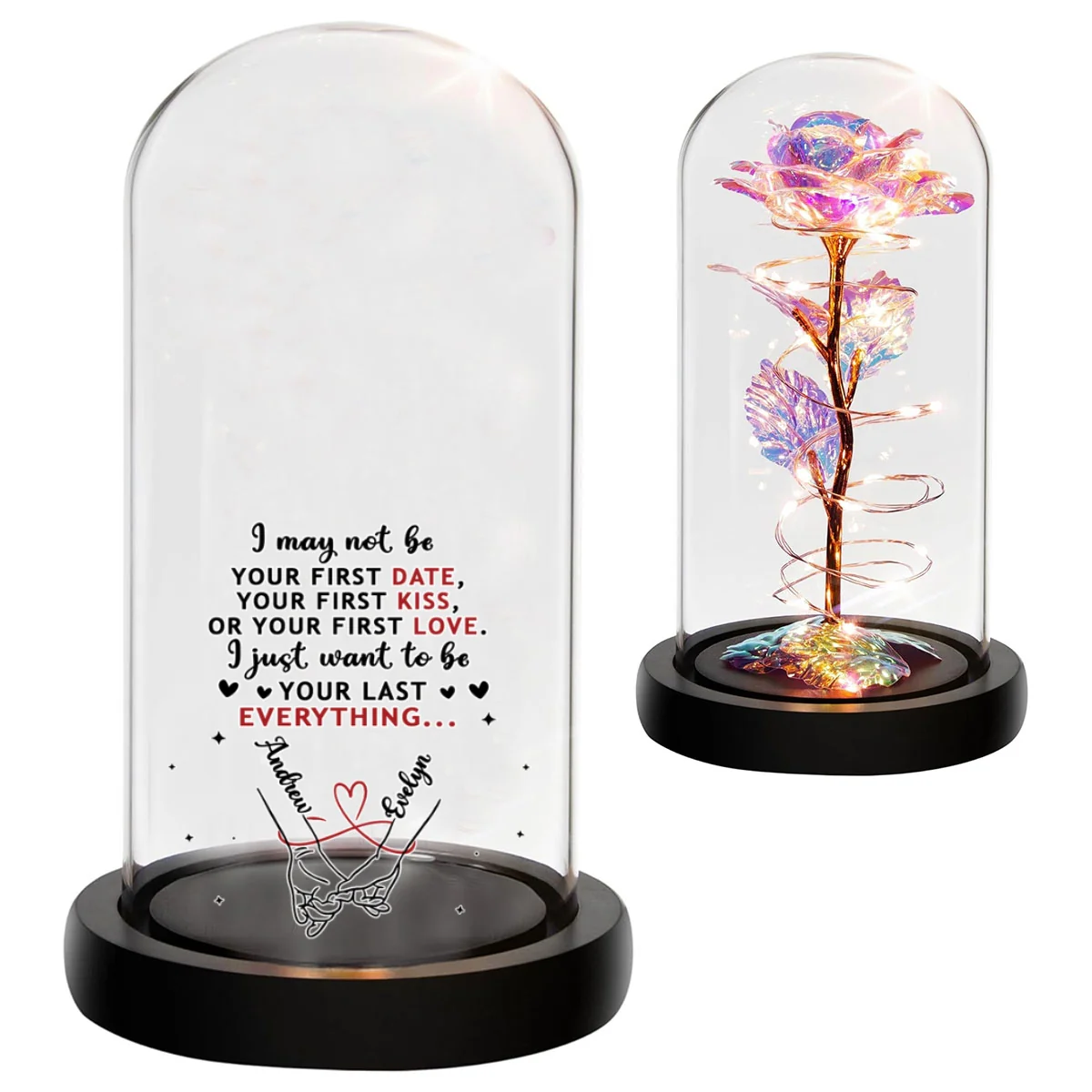 Your Last Everything - Personalized Custom Sparkly Rose - Image 7