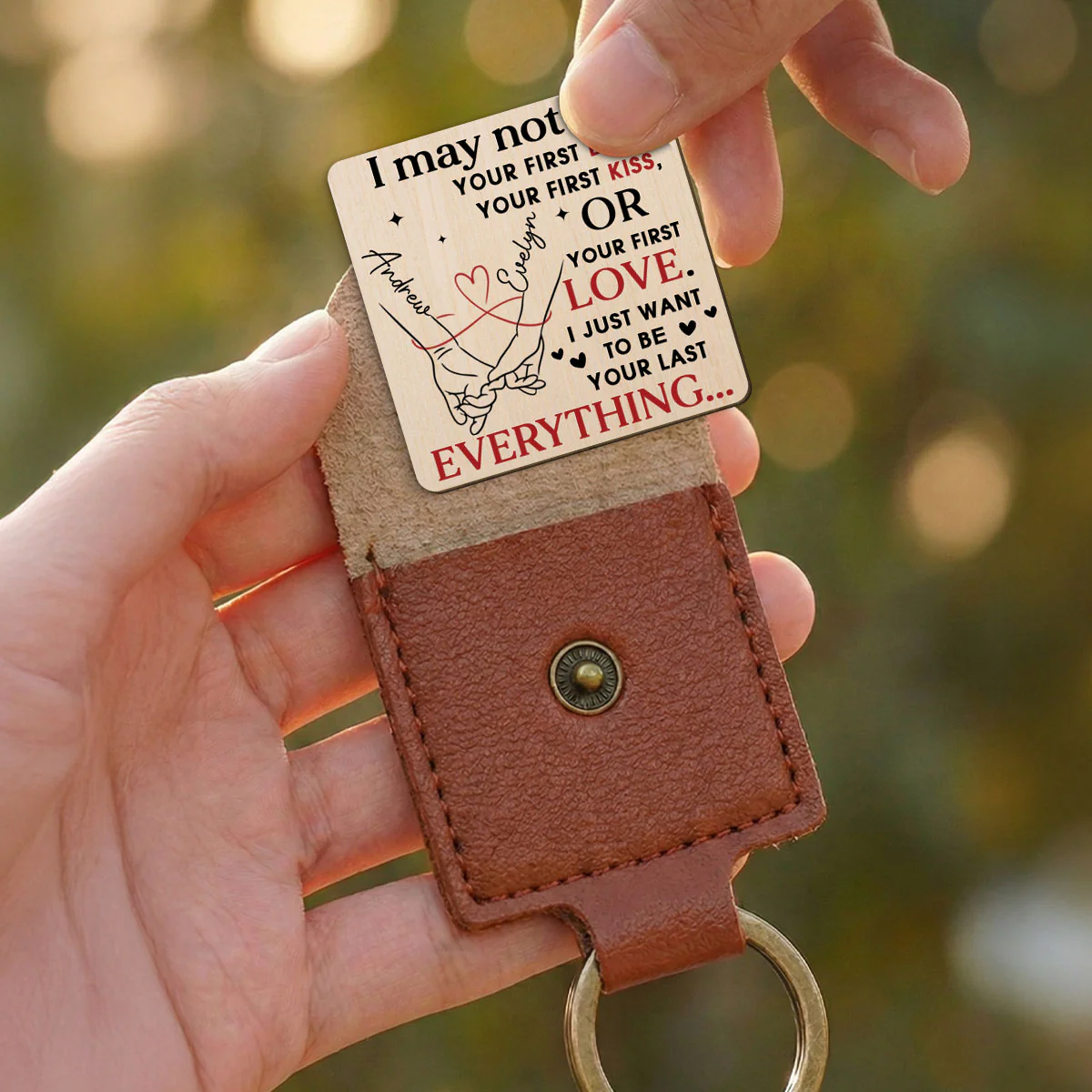 Your Last Everything - Personalized Custom Wooden Pocket Hug - Image 3