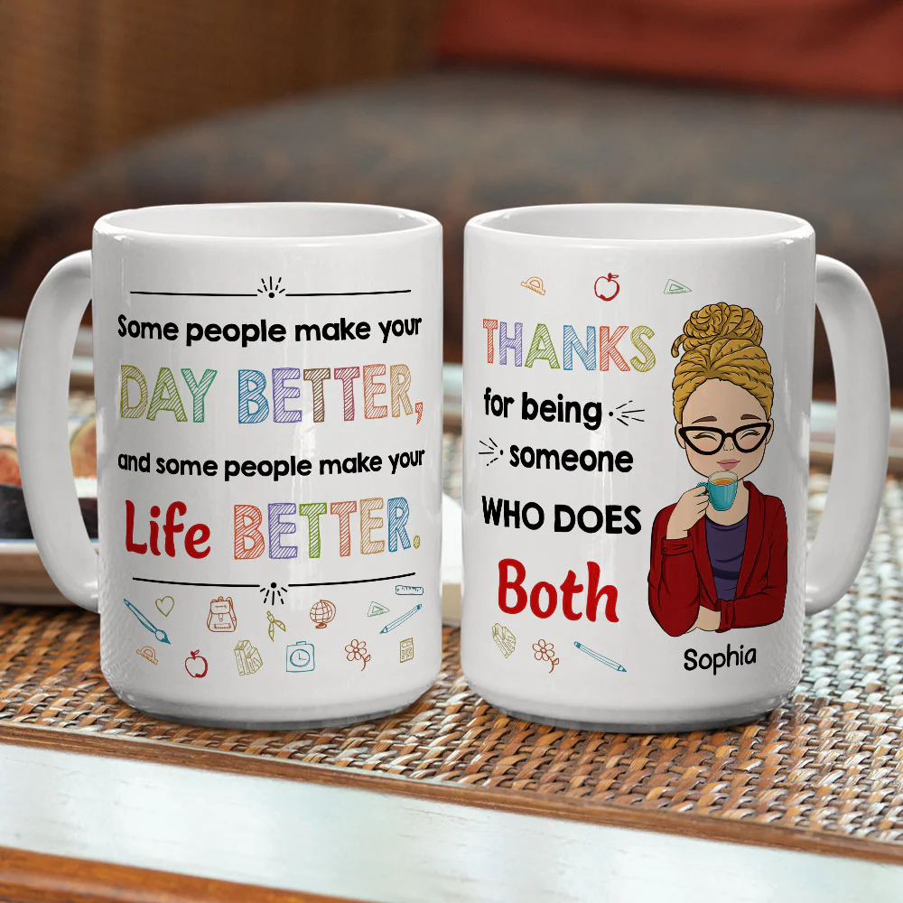 Your Lessons Shape Futures - Personalized Custom Coffee Mug - Image 5