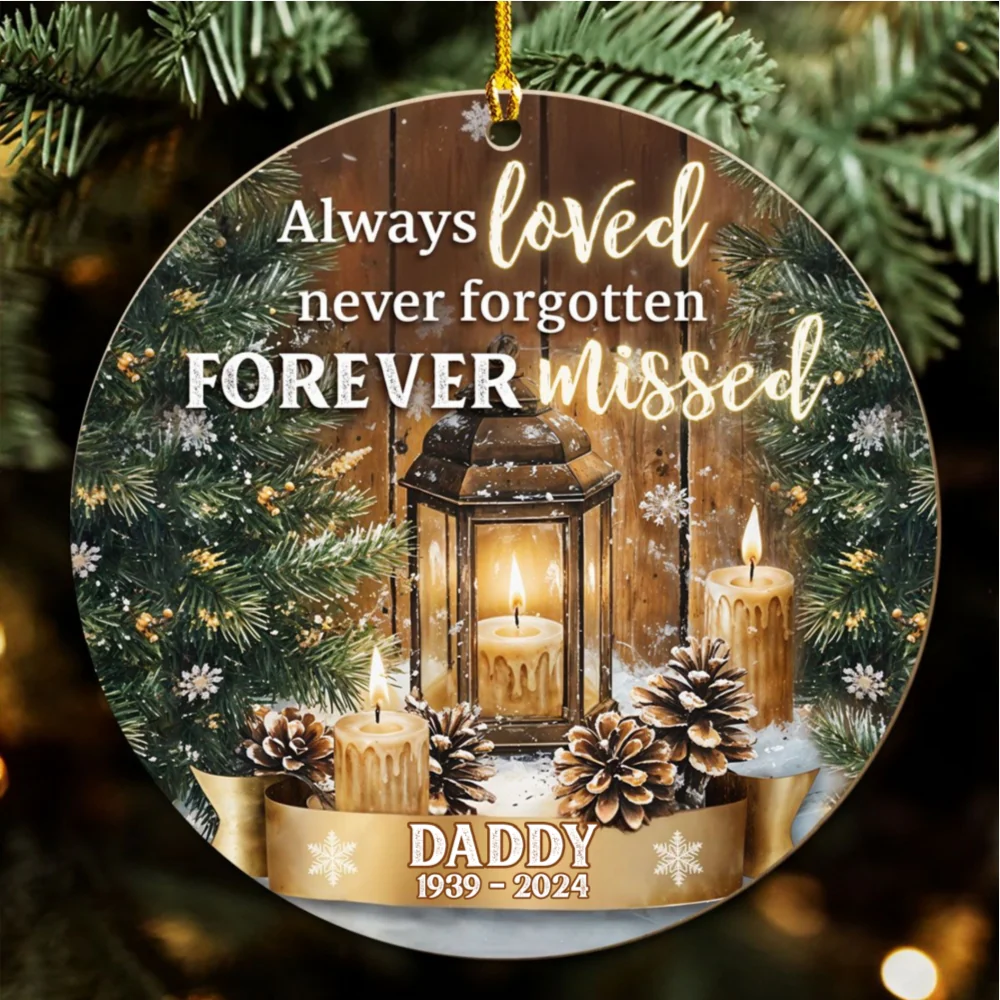 Your Light Will Always Shine In My Heart - Personalized Custom Wood Ornament - Image 6