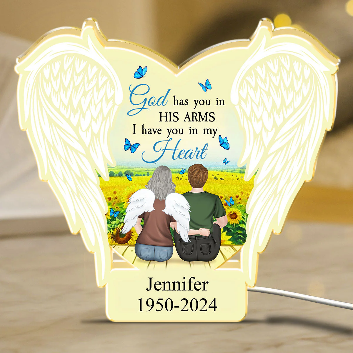 Your Light Will Always Shine In My Heart - Personalized Light Box - Image 3