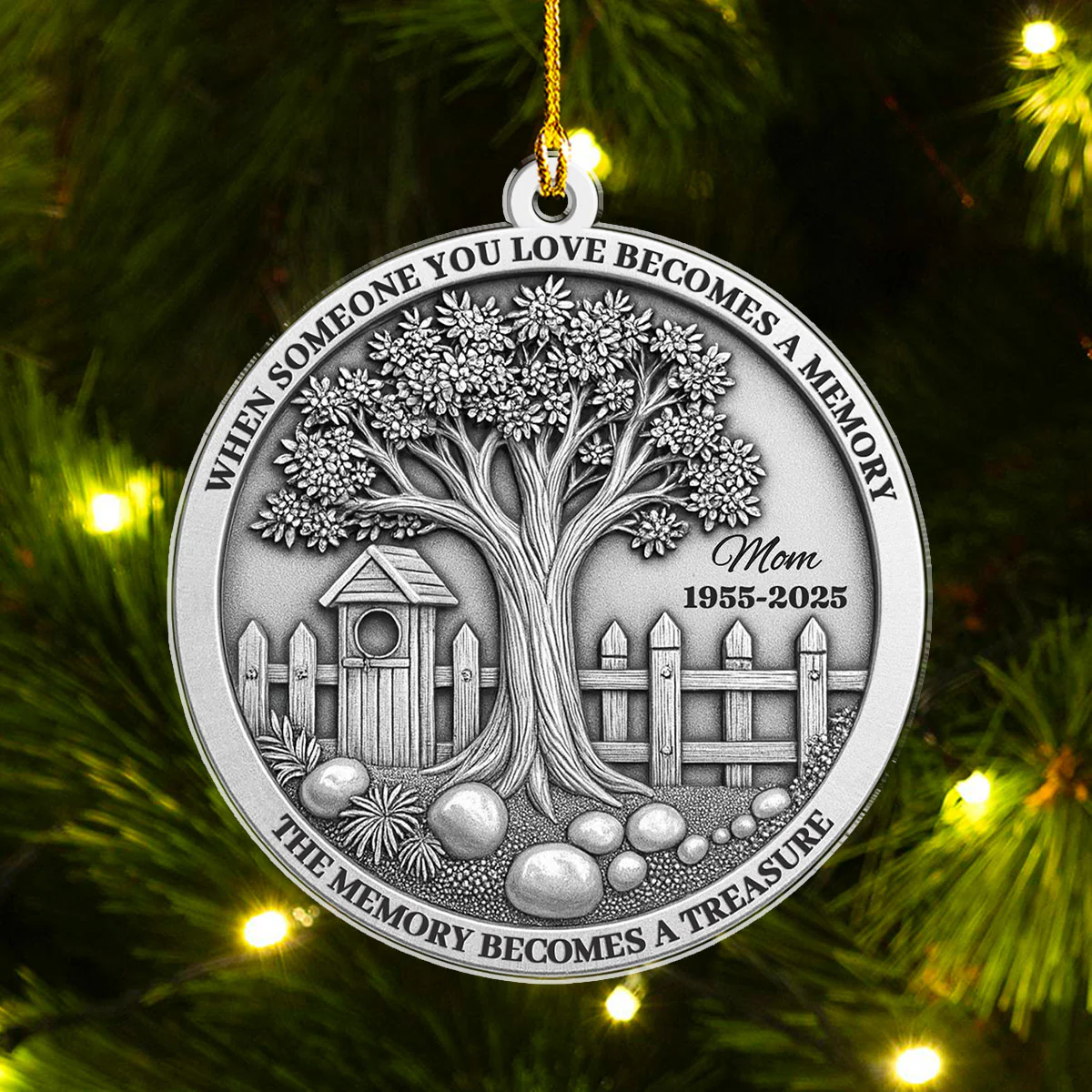 Your Memory Becomes My Treasure - Personalized Custom Acrylic Ornament - Image 2