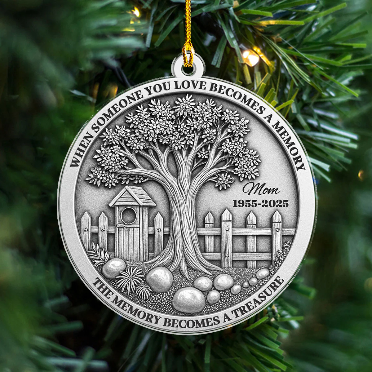 Your Memory Becomes My Treasure - Personalized Custom Acrylic Ornament - Image 4