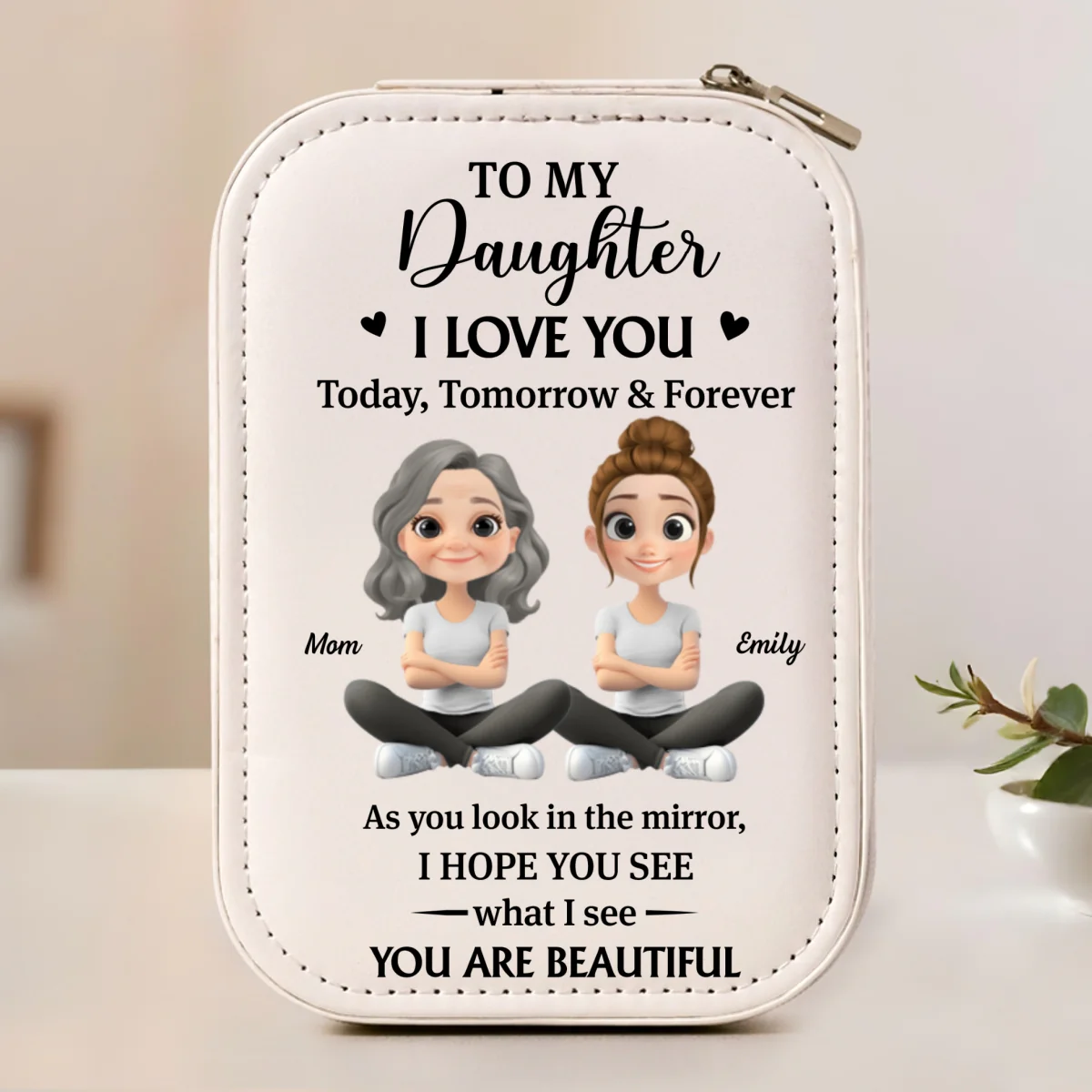 Your Reflection Is Pure Love  - Personalized Custom Jewelry Box With LED Mirror - Image 7