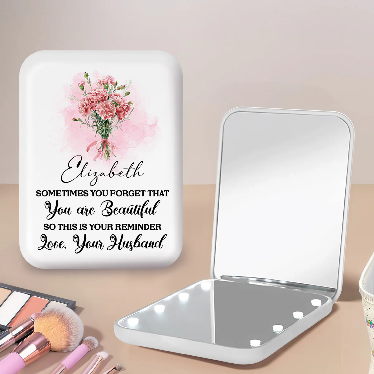 Your Reminder - Personalized Custom LED Pocket Mirror