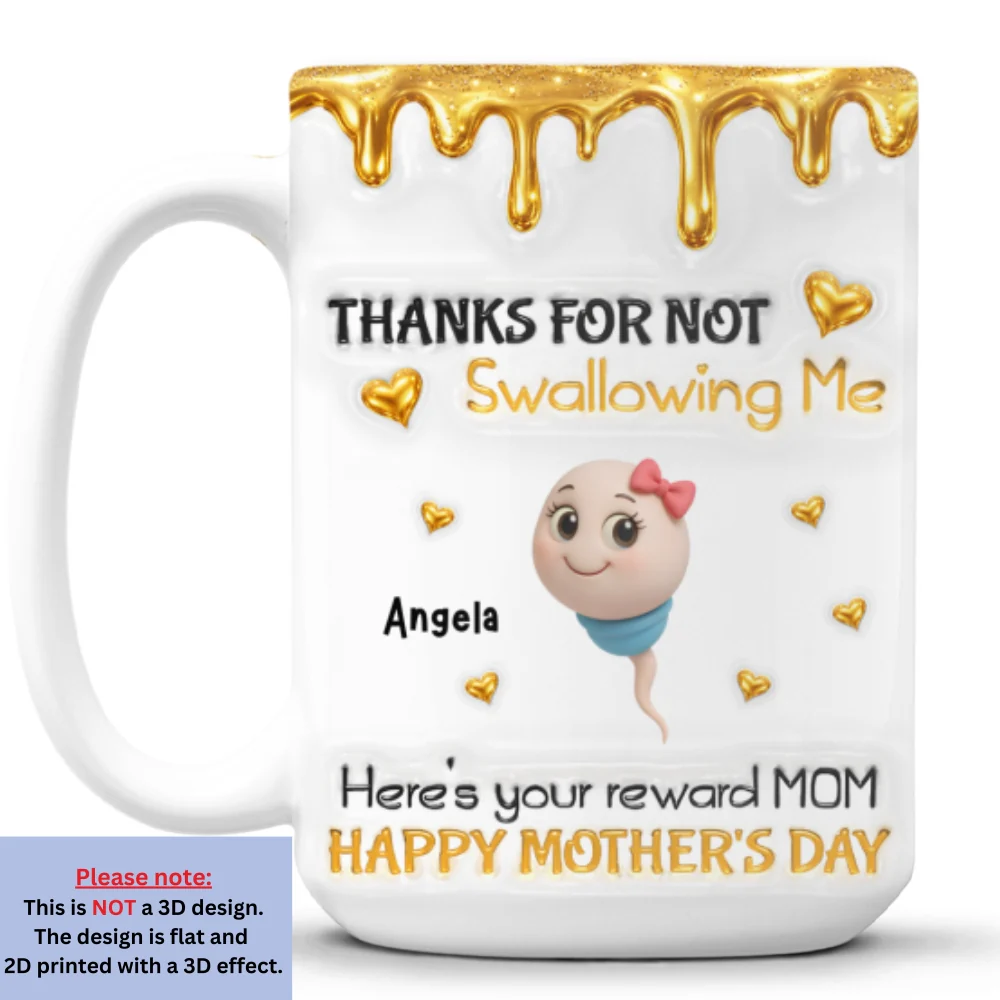Your Reward Mom - Personalized Custom 3D Inflated Effect Mug - Image 8