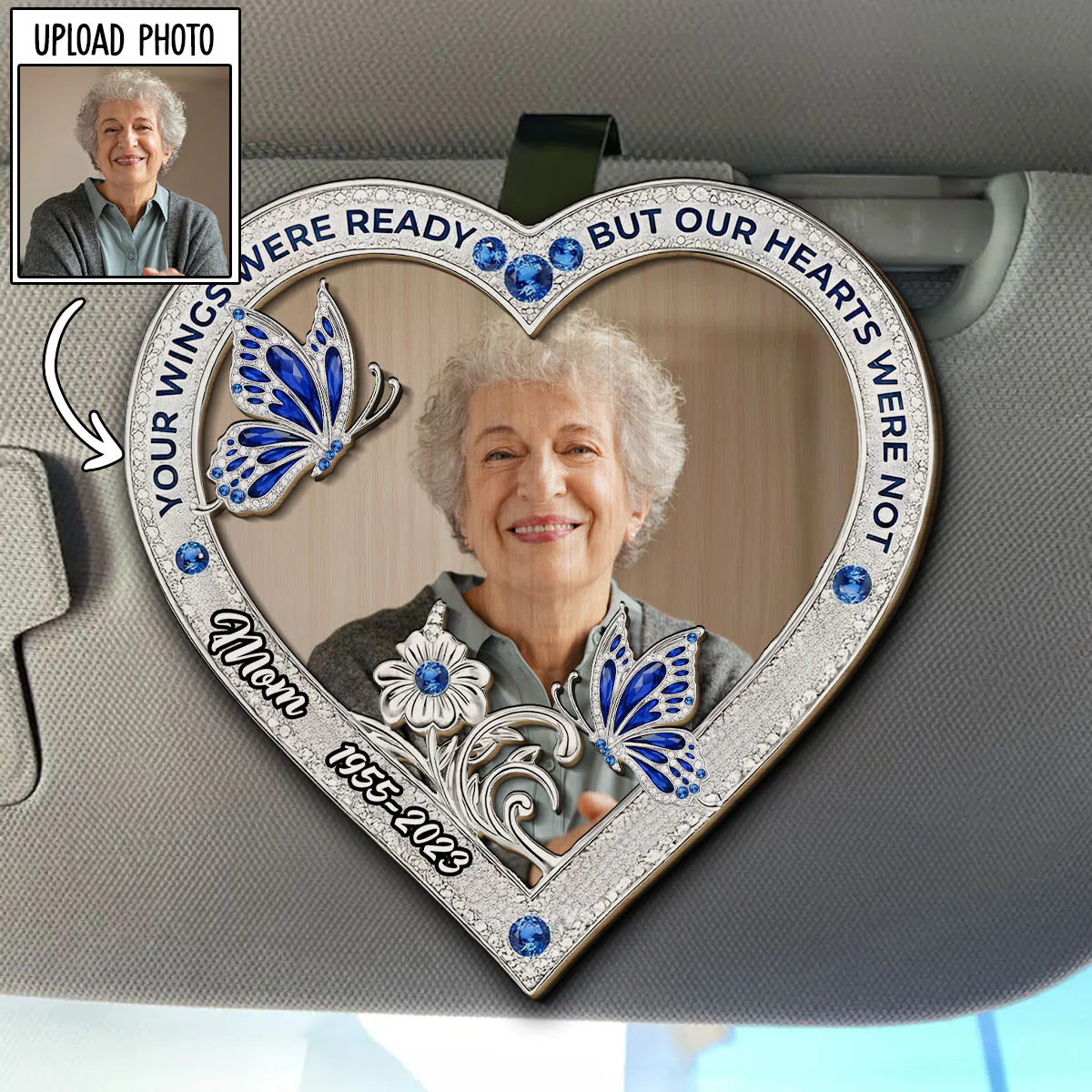 Your Wings Custom Photo 2 - Personalized Custom Car Visor Clip