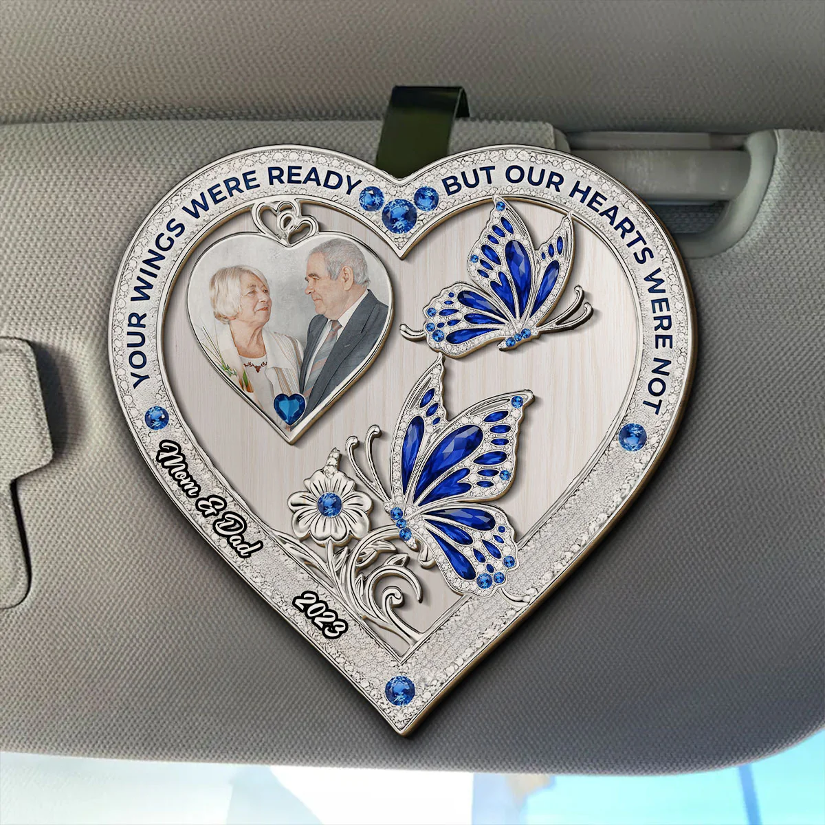 Your Wings Custom Photo - Personalized Custom Car Visor Clip - Image 5