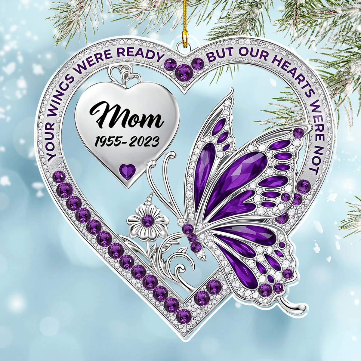 Your Wings - Personalized Custom Acrylic Ornament - Image 4