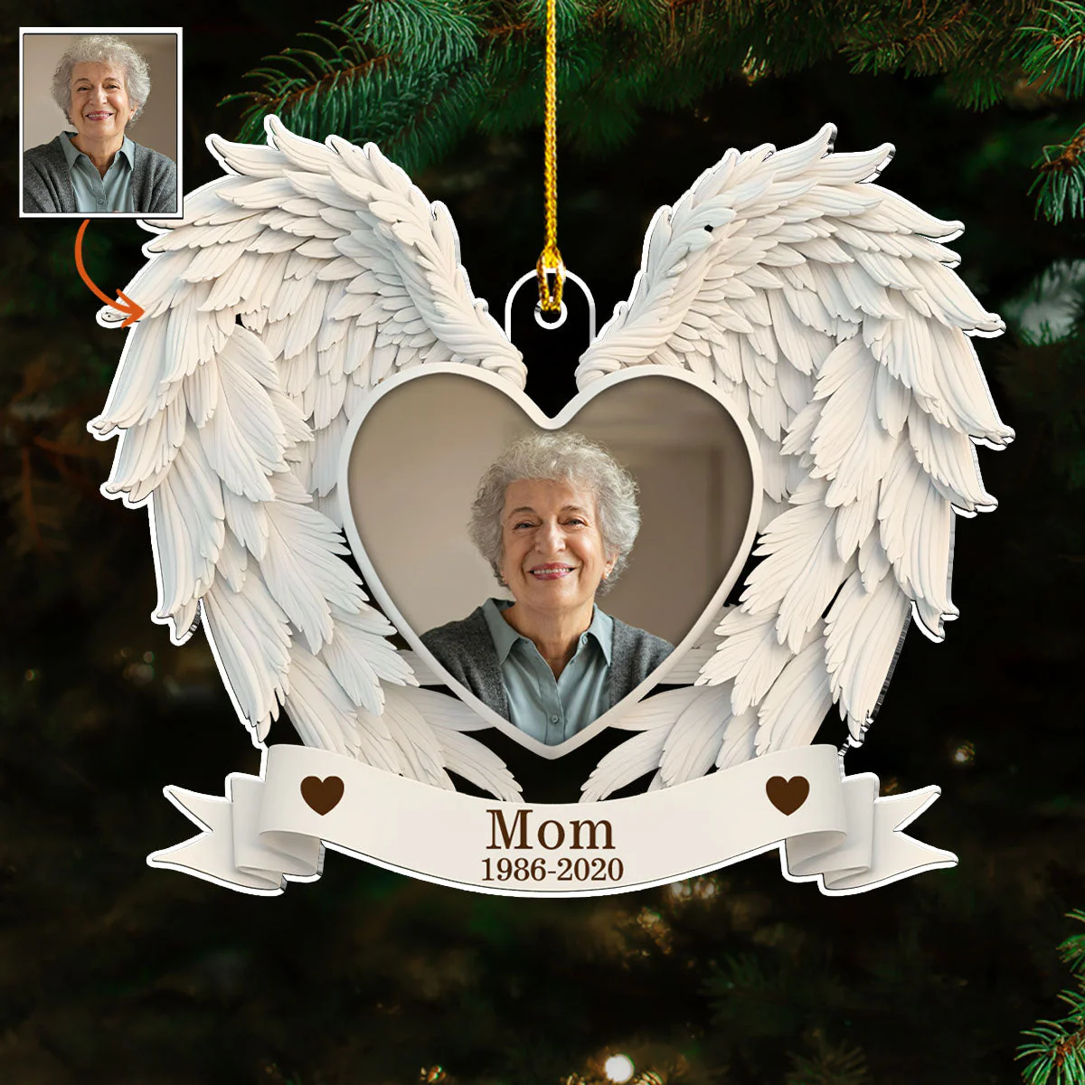 Your Wings Were Ready But Mine Was Not - Personalized Custom Acrylic Ornament