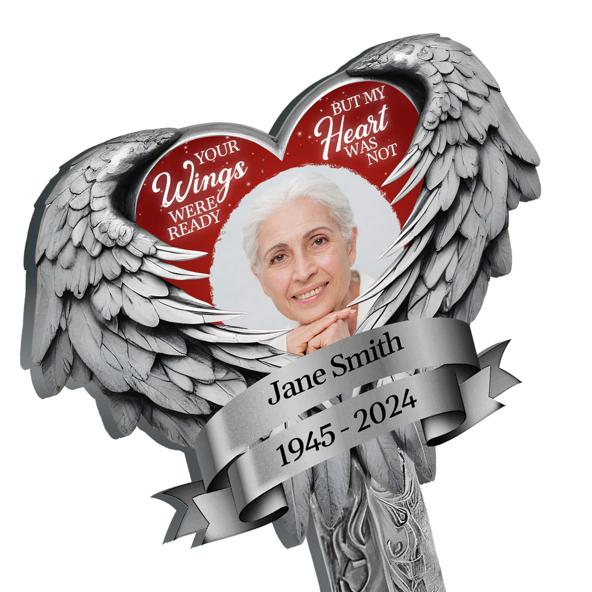 Your Wings Were Ready - Personalized Custom Acrylic Garden Stake - Image 2