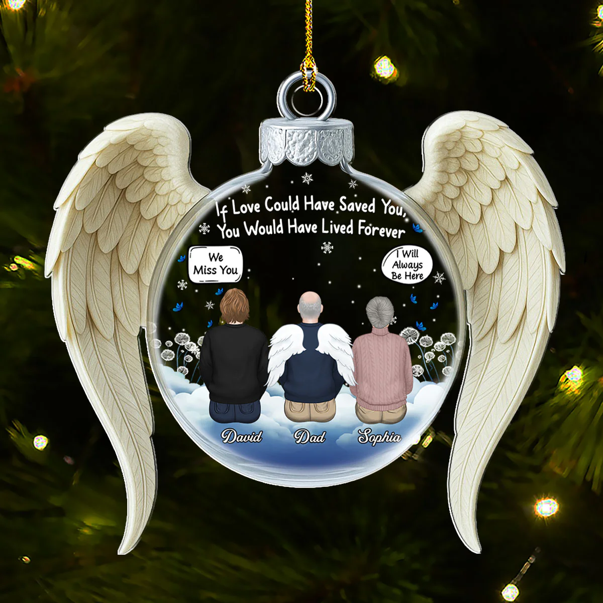 Your Wings Were Ready - Personalized Custom Acrylic Ornament - Image 3