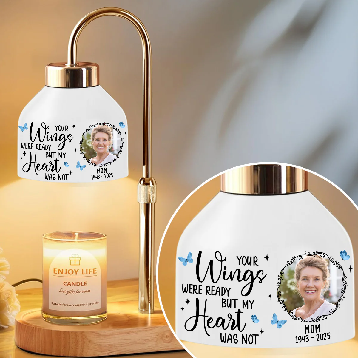 Your Wings Were Ready - Personalized Custom Candle Warmer Lamp