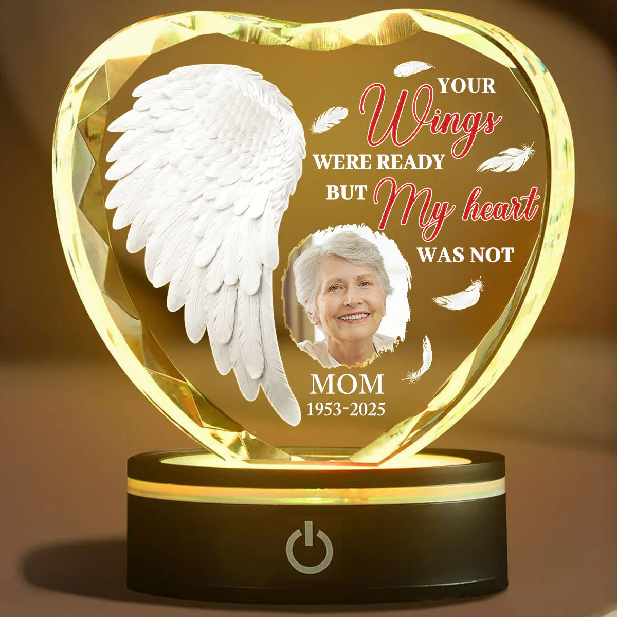 Your Wings Were Ready - Personalized Custom Crystal Led Light - Image 2