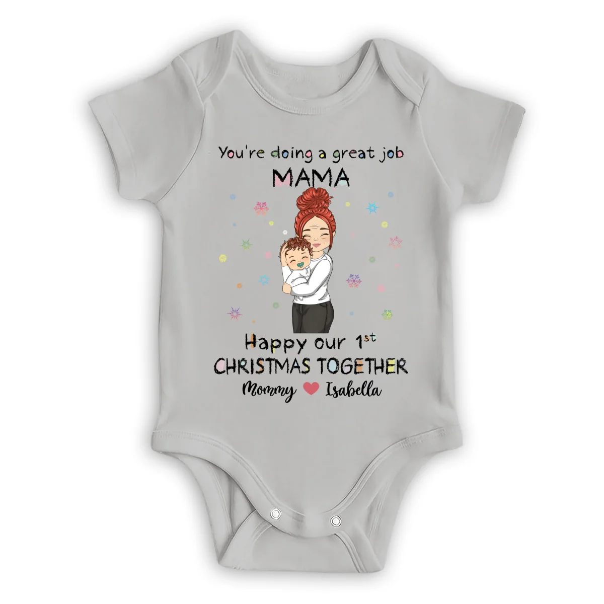 You're Doing A Great Job Merry Christmas - Personalized Custom Baby Onesie - Image 6