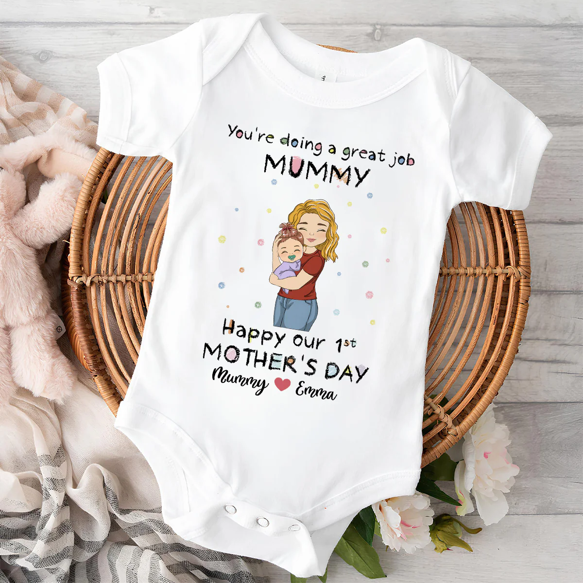 You're doing a Great Job - Personalized Custom Baby Onesie - Image 2