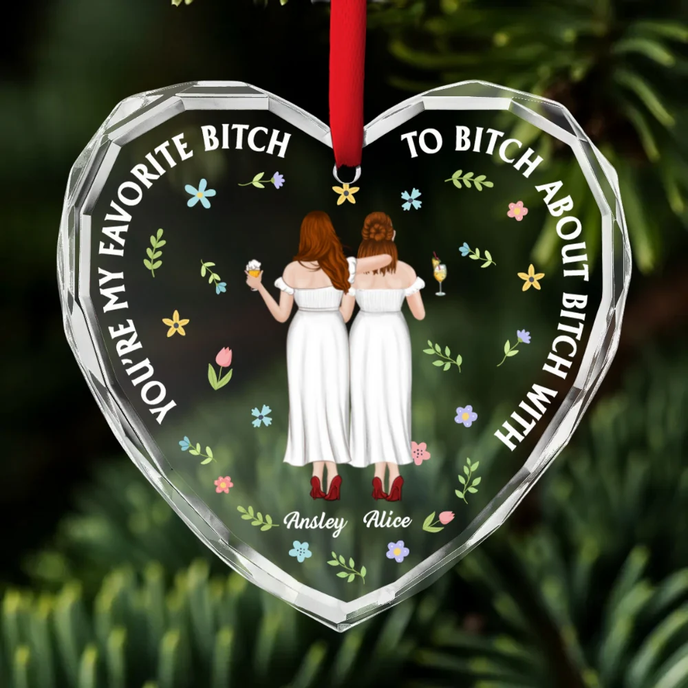 You're My Favorite - Personalized Custom Glass Ornament - Image 6