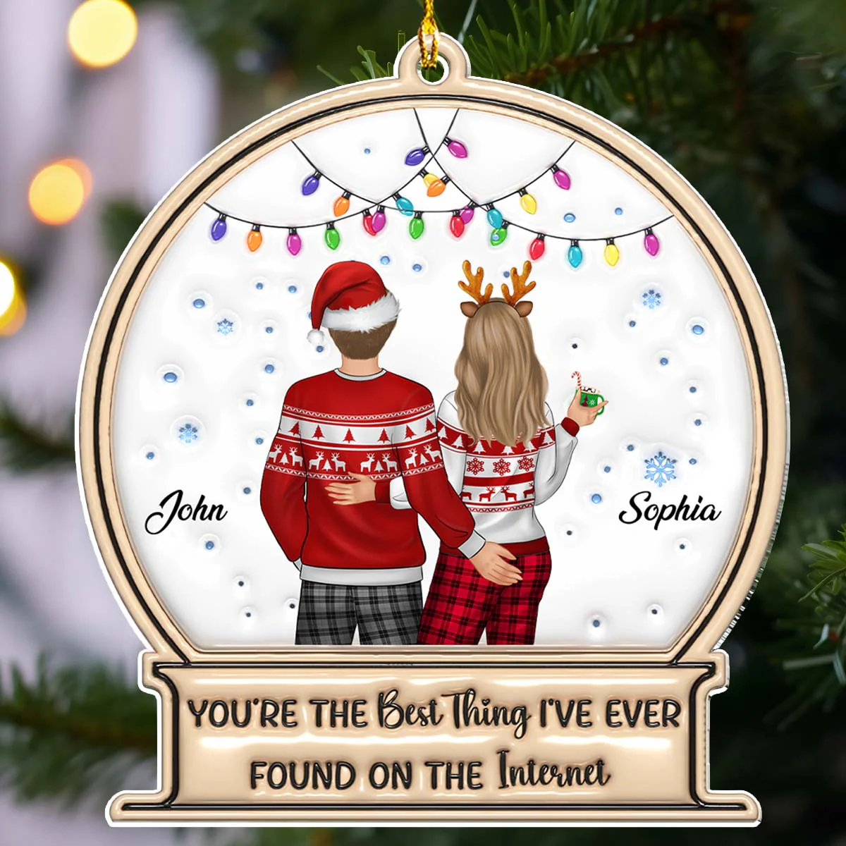 You're The Best Thing On The Internet - Personalized Custom 3D Inflated Effect Acrylic Ornament - Image 3