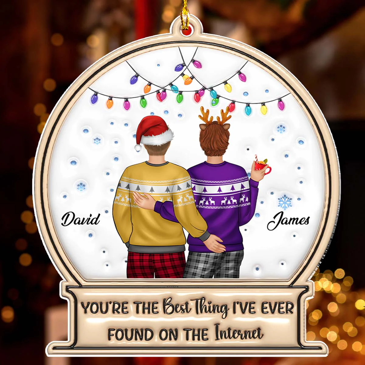 You're The Best Thing On The Internet - Personalized Custom 3D Inflated Effect Acrylic Ornament - Image 5