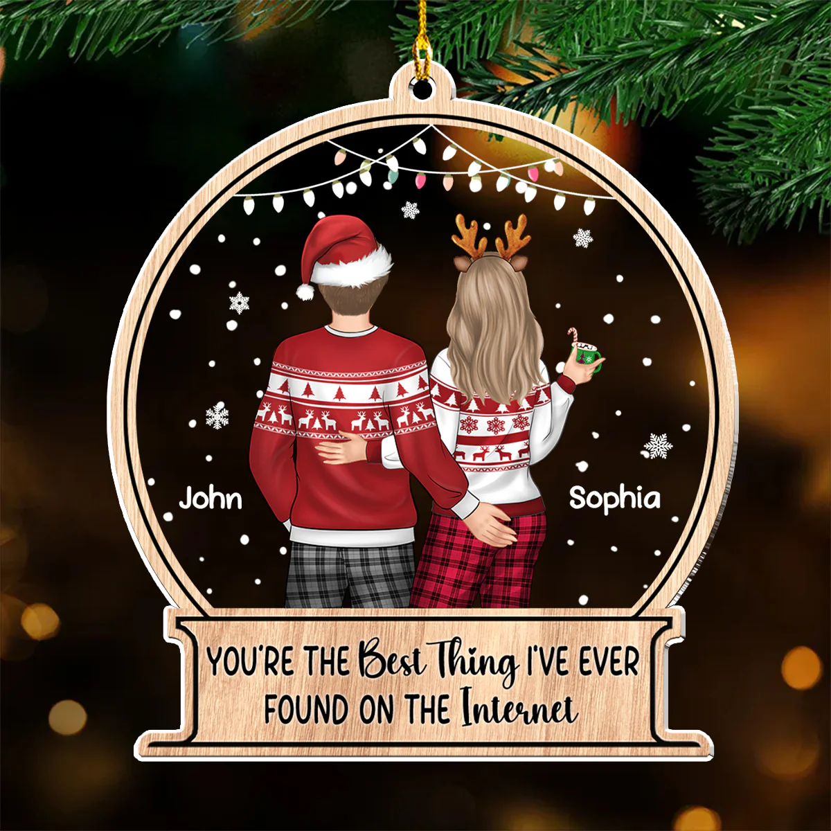 You're The Best Thing On The Internet - Personalized Custom Acrylic Ornament - Image 2