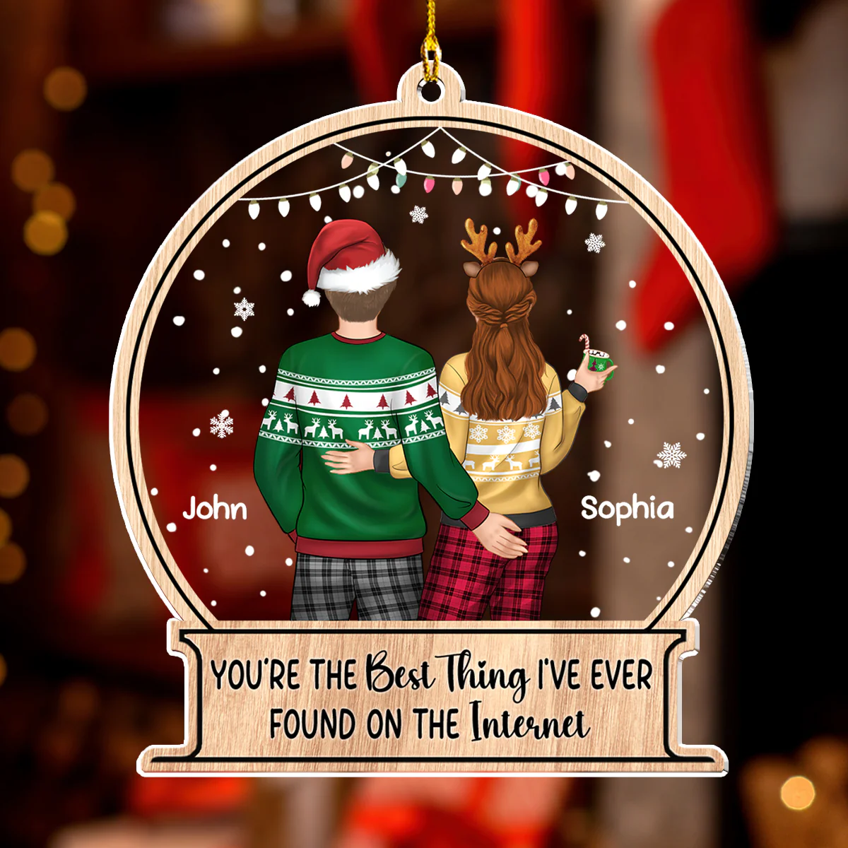 You're The Best Thing On The Internet - Personalized Custom Acrylic Ornament - Image 3